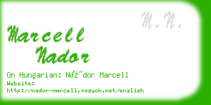 marcell nador business card